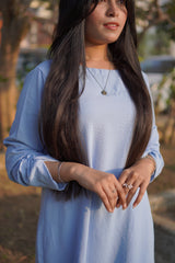 Sky Blue Stitched Co-Ord Set