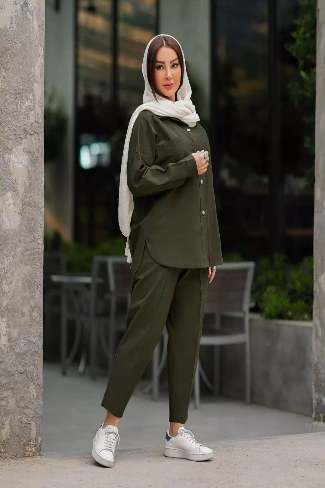 Green Turkish Stitched Co-Ord Set